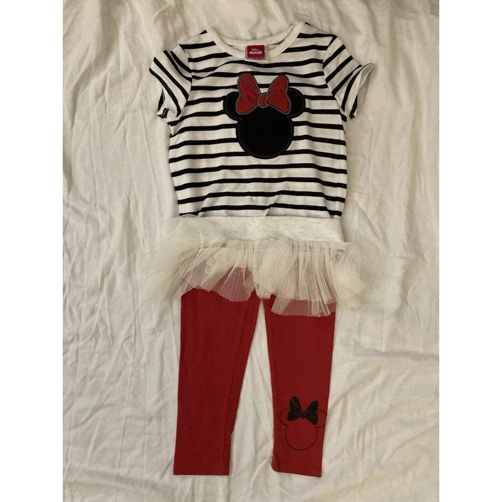 Size 5 Disney Junior girl clothes - 2 piece outfit | Minnie Mouse theme